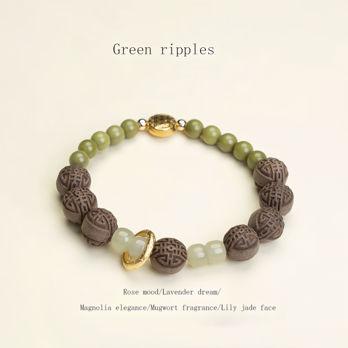 Green ripples-TCM crystal jewelry & handmade herbal bracelets