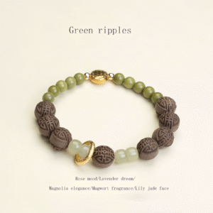 Green ripples-TCM crystal jewelry & handmade herbal bracelets - mugwort