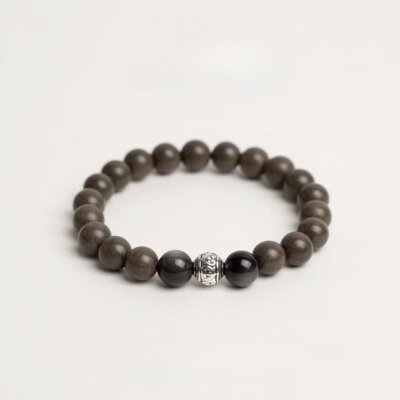 Mystic frost-Handmade Herbal & Crystal Aroma Bead Bracelet