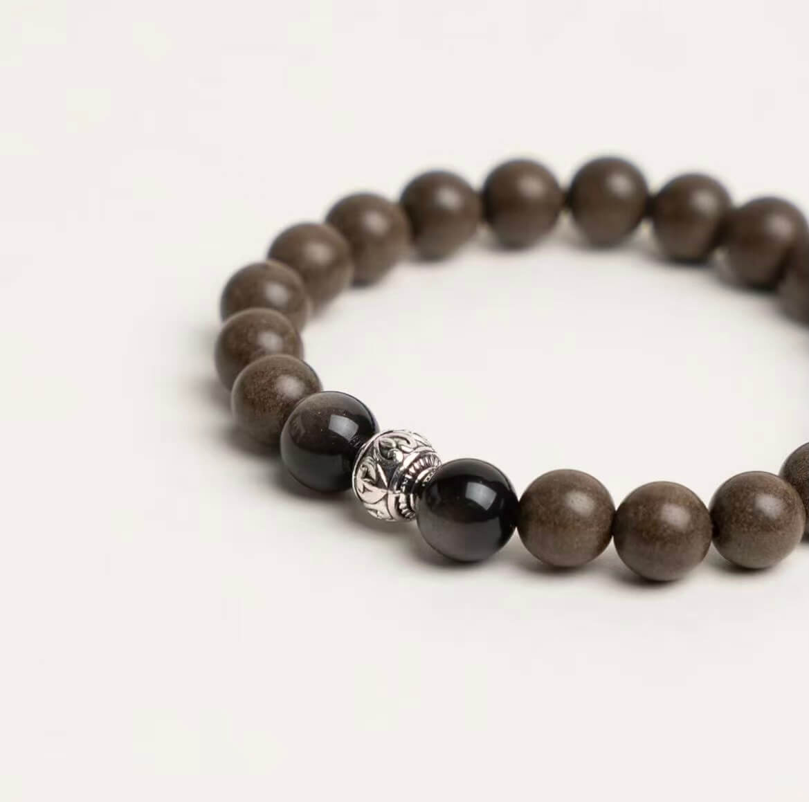 Mystic frost-Handmade Herbal & Crystal Aroma Bead Bracelet