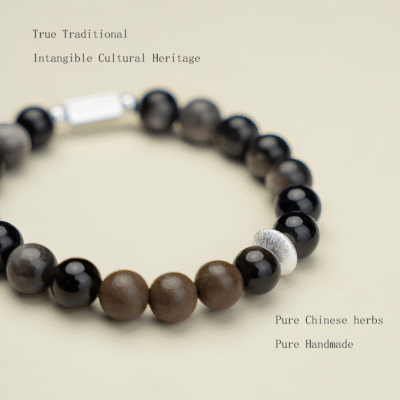 Mystic frost-Handmade Herbal & Crystal Aroma Bead Bracelet