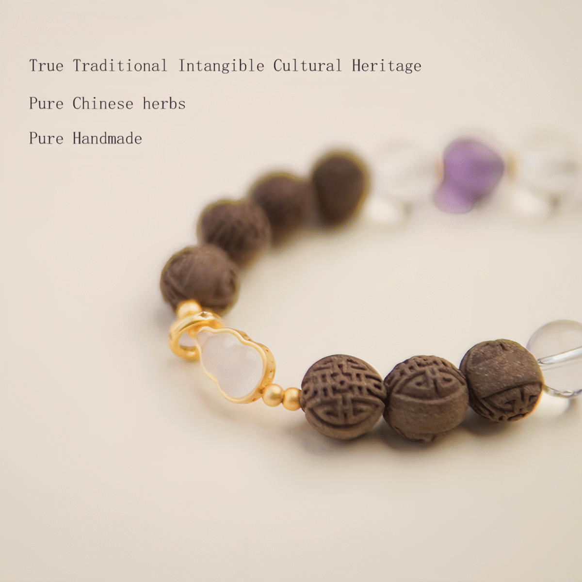 Purple Spirit3 Purple Spirit-Handmade Herbal & Crystal Aroma Bead Bracelet