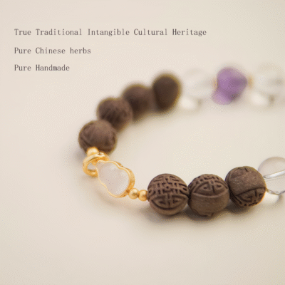 Purple Spirit3 Purple Spirit-Handmade Herbal & Crystal Aroma Bead Bracelet