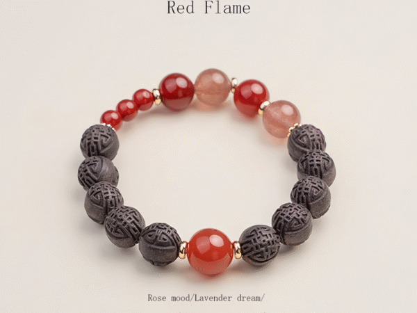 Red Flame-TCM crystal jewelry & handmade herbal bracelets