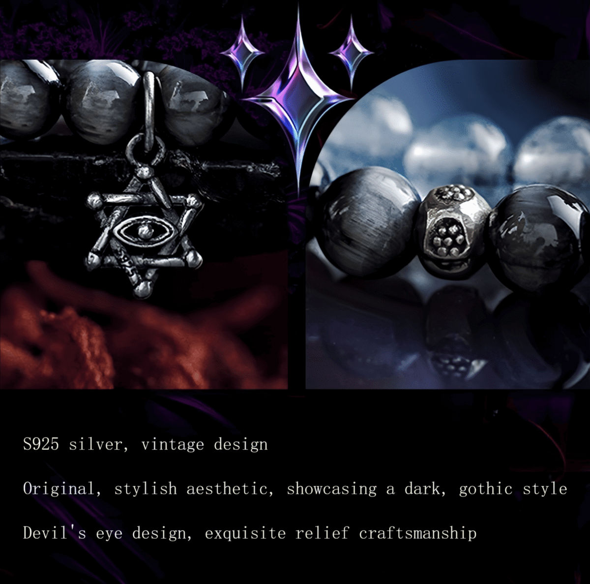 Hexagram· Exploring Magic7 Hexagram· Exploring Magic-Men's Energy Healing Bracelet