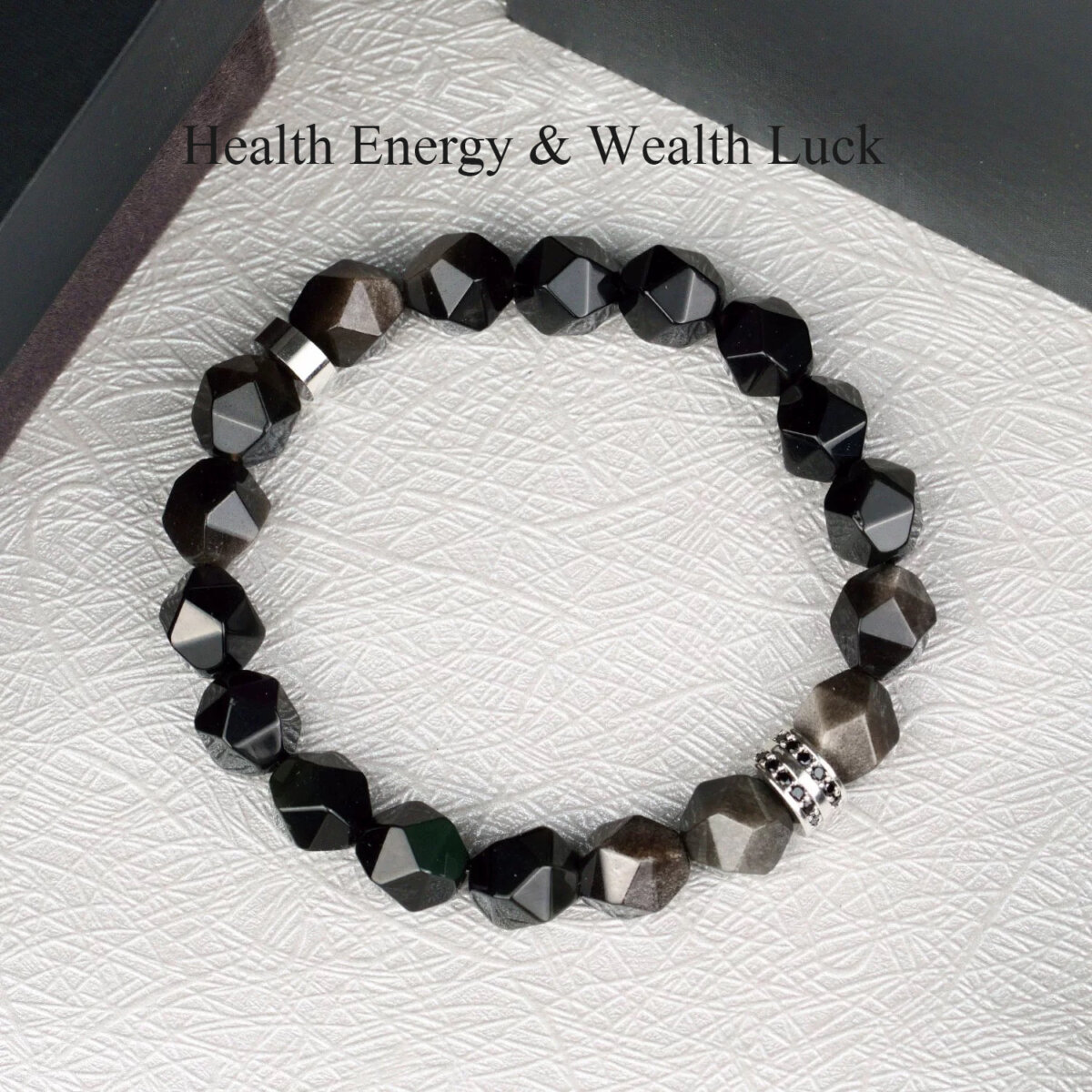 Couple's Obsidian Bracelet